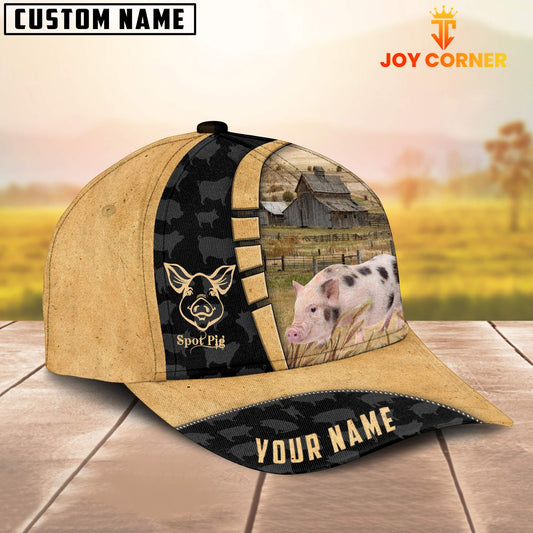 Uni Custom Name Spot Pig Cattle 3D Cap