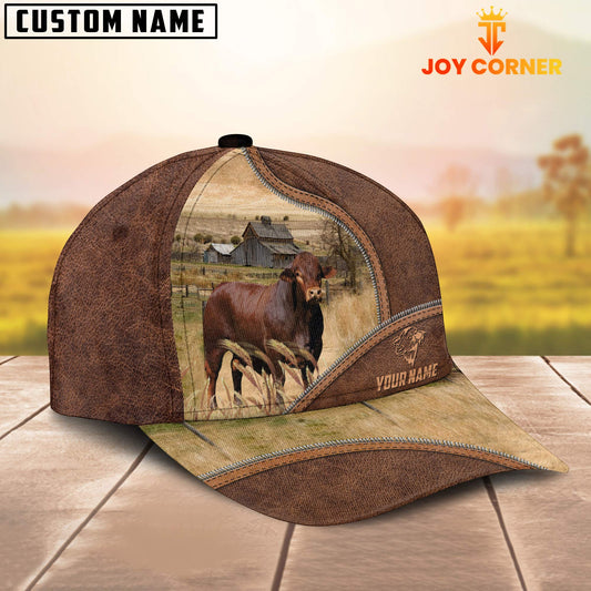 Uni Beefmaster Zipper Leather Pattern Customized Name Cap