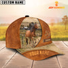 Uni Custom Name Horse Leather Pattern Cap TT8