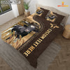 Uni Holstein Custom Text Leather Pattern Bedding Set