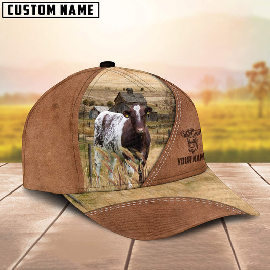 Uni Shorthorn Customized Name Brown Cap