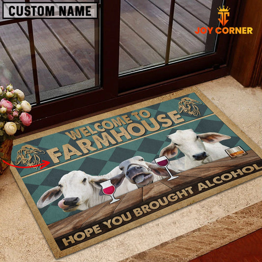 Uni Brahman Hope You Bought Alcohol Custom Name Doormat