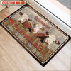 Uni Hereford Custom Name - Home To Where The Herd Is FarmHouse Doormat