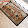 Uni Fleckvieh Custom Name - Home To Where The Herd Is FarmHouse Doormat