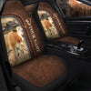 Uni Simmental Personalized Name Leather Pattern Car Seat Covers Universal Fit (2Pcs)