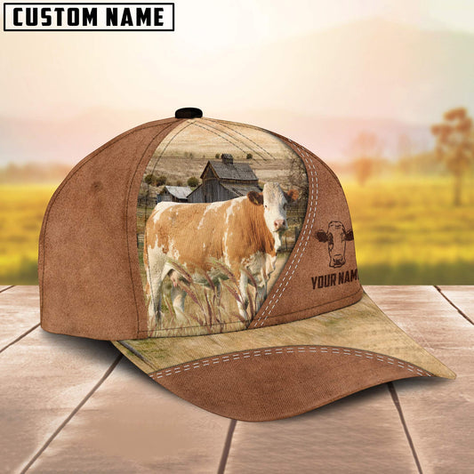 Uni Fleckvieh Customized Name Brown Cap