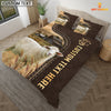 Uni Sheep Custom Text Leather Pattern Bedding Set