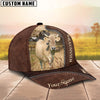 Uni Braunvieh Brownie Customized Name Leather Pattern Cap