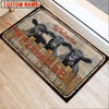 Uni Black Angus Custom Name - Home To Where The Herd Is FarmHouse Doormat