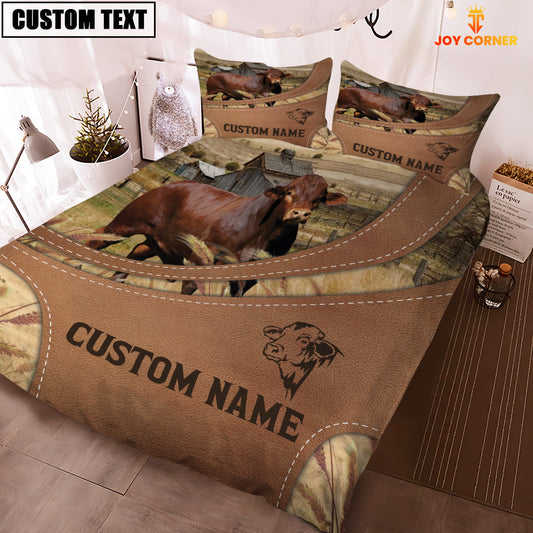 Uni Custom Name Beefmaster On Farm Bedding Set