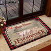 Uni Pig Faith Family Farming Custom Name Doormat