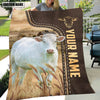 Uni Personalized Name Charolais Leather Pattern Blanket