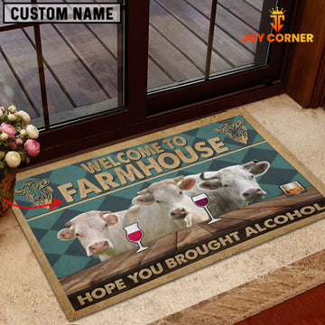 Uni Charolais Hope You Bought Alcohol Custom Name Doormat