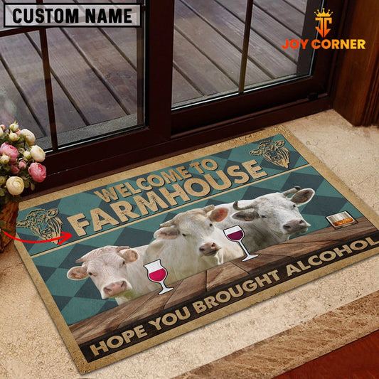 Uni Charolais Hope You Bought Alcohol Custom Name Doormat