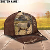 Uni Elk Customized Name Leather Pattern Cap