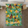 Uni Chicken Pineapple Pattern Custom Name Bedding Set