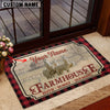 Uni Llama Faith Family Farming Custom Name Doormat