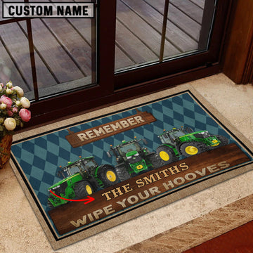 Uni Tractor Wipe Your Hooves Custom Name Doormat