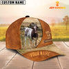 Uni Custom Name Shorthorn Leather Pattern Cap TT11