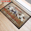 Uni Brahman Custom Name - Home To Where The Herd Is FarmHouse Doormat