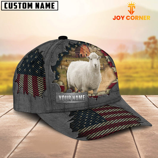 Uni Goat Customized Name US Flag Net Cap