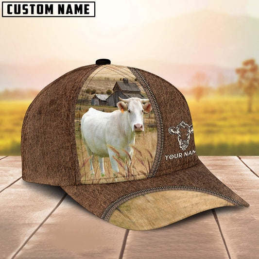 Uni Charolais Farming Personalized Name Cap