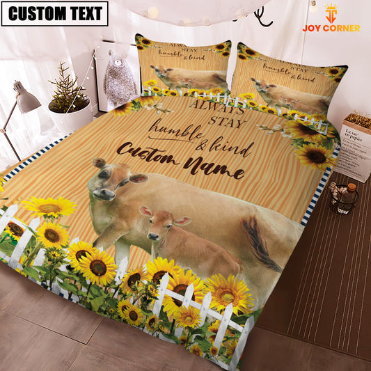 Uni Jersey Stay Humble And Kind Custom Name Bedding Set