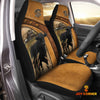 Uni Black Angus Pattern Customized Name 3D Car Seat Cover Set (2PCS)