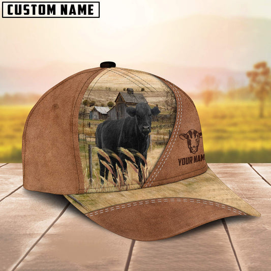 Uni Black Angus Customized Name Brown Cap