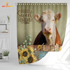 Uni Hereford Hello Sweet Cheeks 3D Shower Curtain