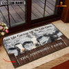 Uni Holstein Custom Name - Live Like Someone Left The Gate Open Doormat