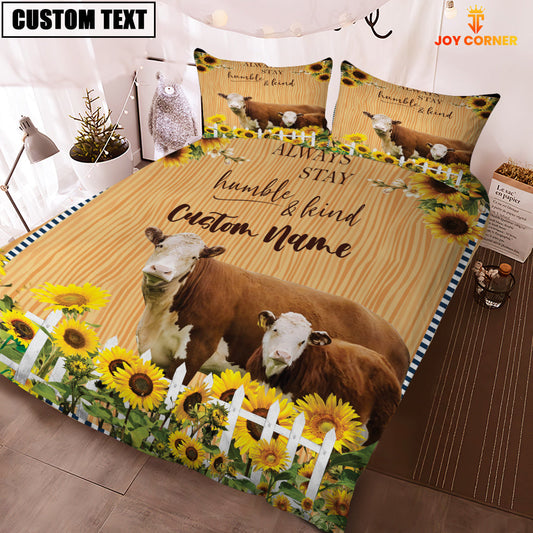 Uni Hereford Stay Humble And Kind Custom Name Bedding Set