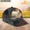 Uni Charolais Customized Name US Flag Net Cap