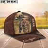 Uni Bear Customized Name Leather Pattern Cap