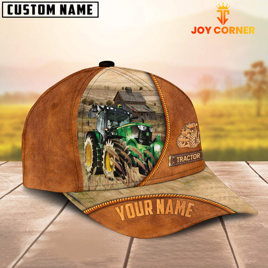 Uni Custom Name Tractor Leather Pattern Cap TT13