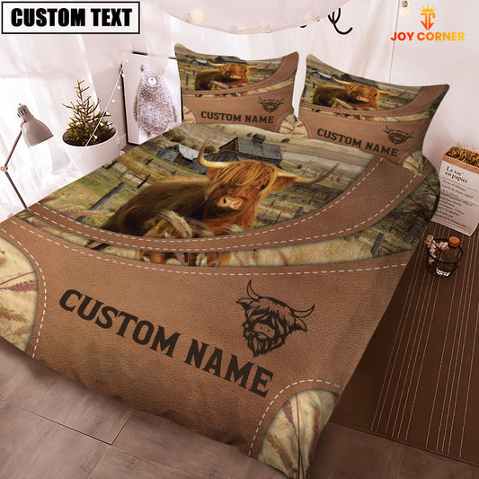 Uni Custom Name Highland On Farm Bedding Set