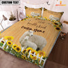 Uni Sheep Stay Humble And Kind Custom Name Bedding Set