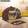 Uni Simmental On The Farm Customized Name 3D Brown Cap