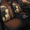 Uni Black Hereford Personalized Name Leather Pattern Car Seat Covers Universal Fit (2Pcs)