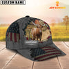 Uni Texas Longhorn Customized Name US Flag Net Cap