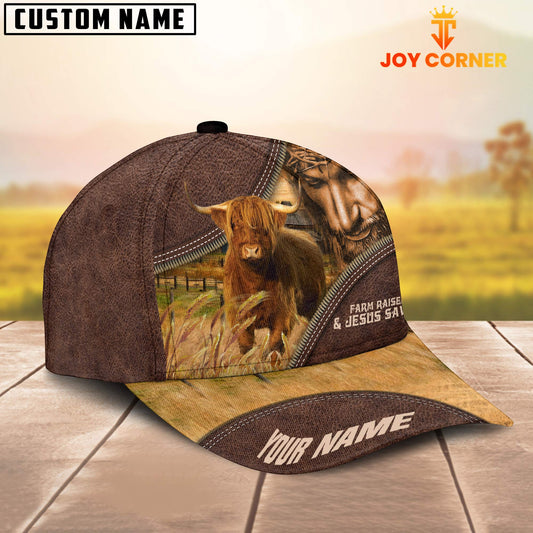 Uni Highland Farm & Jesus Customized Name Cap