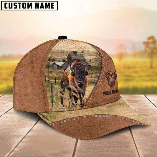 Uni Bison Customized Name Brown Cap