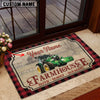 Uni Farm Tractor Faith Family Farming Custom Name Doormat