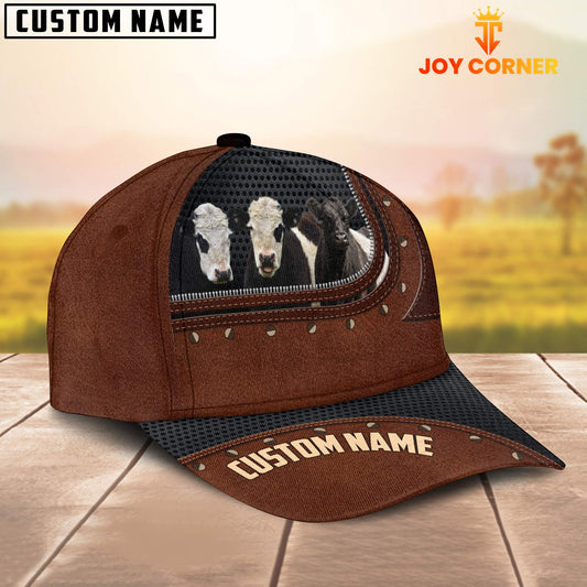Uni Belted Galloway Happiness Zipper Pattern Customized Name Cap
