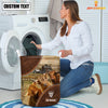 Uni Highland Cow Custom Name Laundry Basket