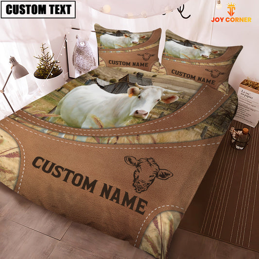 Uni Custom Name Charolais On Farm Bedding Set