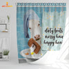 Uni Charolais Dirty Boots, Messy Hair, Happy Heart  3D Shower Curtain