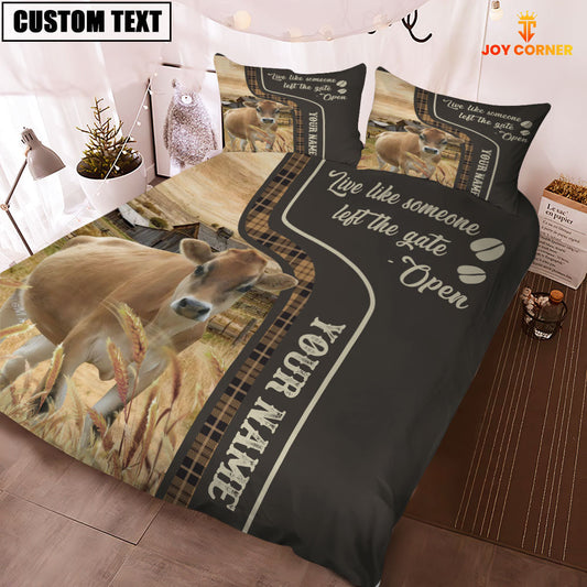 Uni Jersey Like Someone Left The Gate Open Customized Name 3D Bedding Set