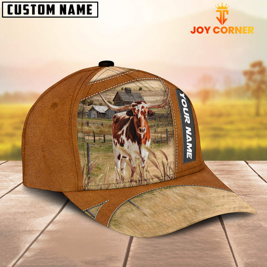 Uni Texas Longhorn Customized Name Brown Cap