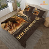 Uni Highland Custom Text Leather Pattern Bedding set